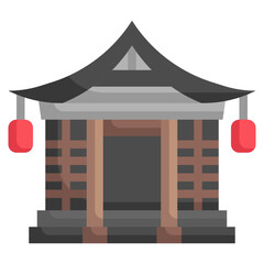 NINJA HOUSE flat icon