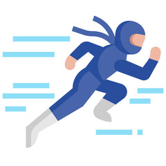 NINJA RUN flat icon © narathip