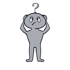 an unusual creature with a question mark over its head.