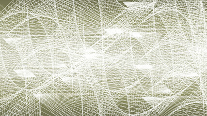 Abstract messy net colourful curve composed of a sphere blurred,