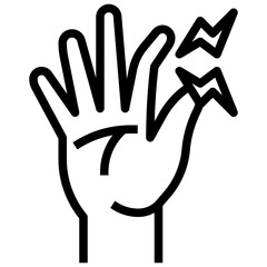 Obraz premium BROKEN FINGER line icon