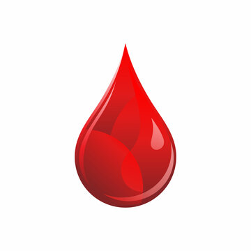 Blood drop icon isolated on white background