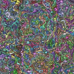 multi-coloured 3D illustration pattern and design from many tiny brightly coloured pyramid shapes