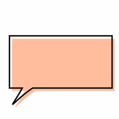 Colorful speech bubble of simple lines