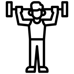 WEIGHT LIFTING line icon