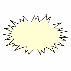 Colorful speech bubble of simple lines