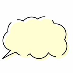 Colorful speech bubble of simple lines