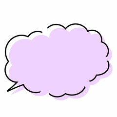 Colorful speech bubble of simple lines