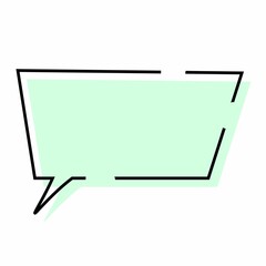 Colorful speech bubble of simple lines