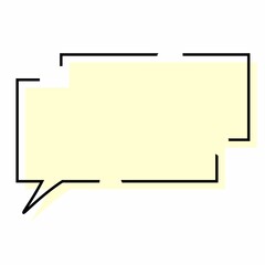 Colorful speech bubble of simple lines