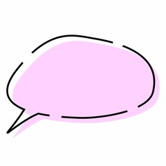 Colorful speech bubble of simple lines