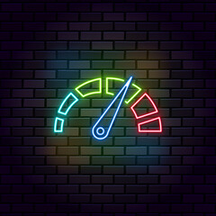 Speed neon icon Quick time icon. Fast deadline. Simple element time and timer speed neon style vector icon