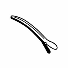 hairpin, hair clip in doodle style