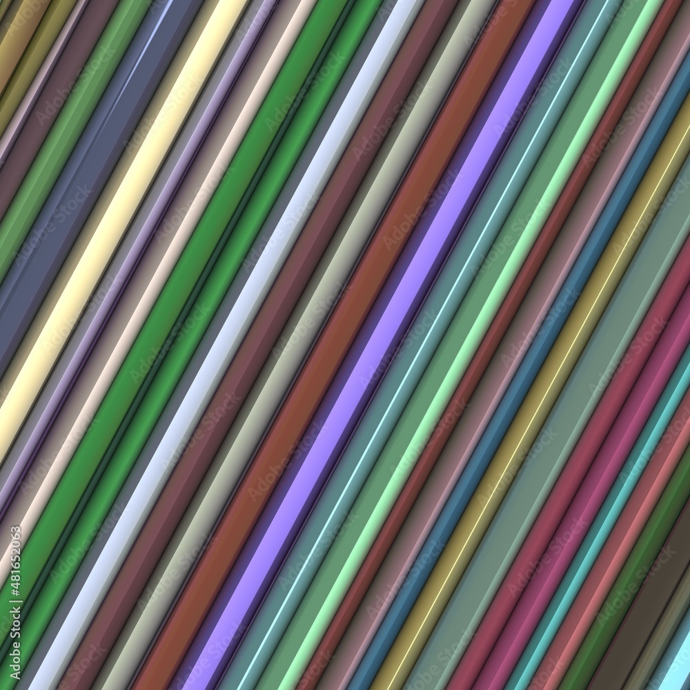 Aufkleber multi-coloured 3d illustration pattern and diagonal striped design from many tiny brightly coloured 