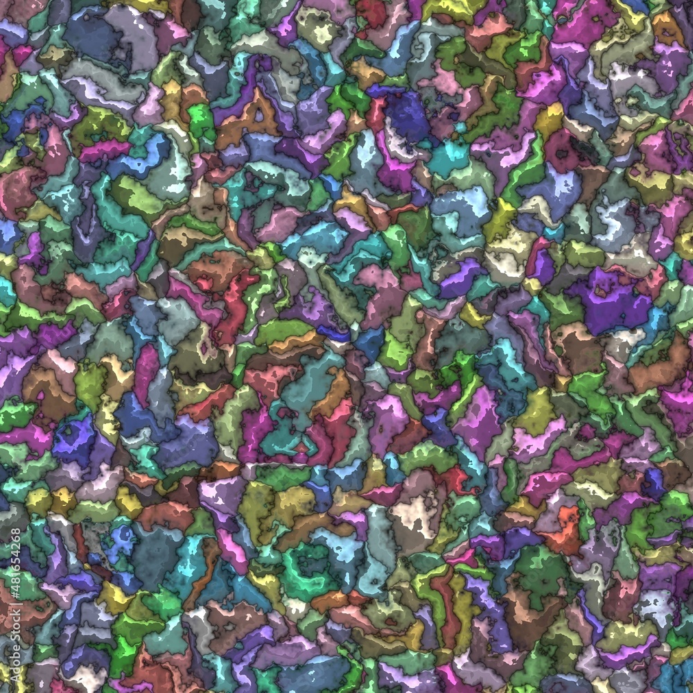 Aufkleber multi-coloured 3d illustration pattern and design from many tiny brightly coloured pyramid shapes