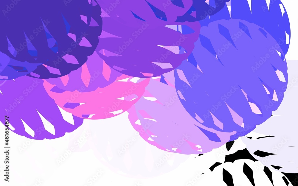 Poster light pink, yellow vector pattern with random forms.