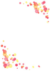 水玉模様のフレーム、メッセージ用の背景