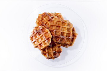 handmade home waffle belgian gauffres gold