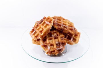 handmade home waffle belgian gauffres gold