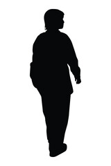 Woman silhouette vector isolated on white background