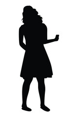 Obraz na płótnie Canvas Woman silhouette vector isolated on white background