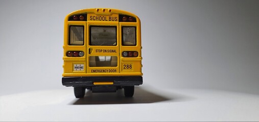 American and British bus in tandem. toys