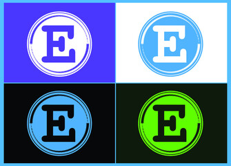 E letter logo and icon design