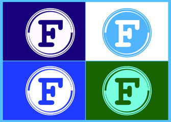 F letter logo and icon design