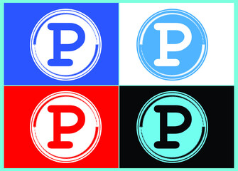 P letter logo and icon design