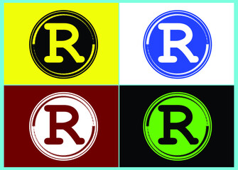 R letter logo and icon design