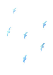 はばたく鳥、飛び立つ鳥のイラスト