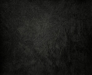 dark black faux leather. dark grey artificial leather background for luxury and elegant concept. plain background of elegant black leather in close-up view.