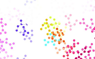 Light Multicolor vector template with artificial intelligence structure.