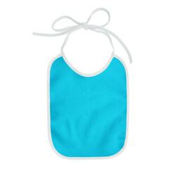 A blank Sweet Baby Bibs Mockup In Blue Atoll Color, to shows your designs as a graphic design professional..