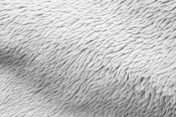 White fluffy fur fabric wool texture background
