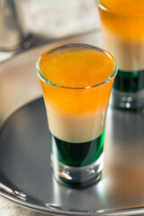 Boozy St Patricks Day Irish Flag Shots