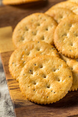 Healthy Brown Round Whole Wheat Crackers