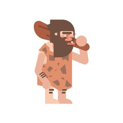 Caveman character, caveman vector illustration, caveman character design