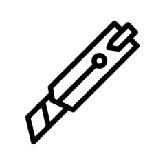 cutter cut paper blade sharp stationery stationary office business icon