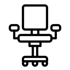 desk chair seat comfort sit relax office business finance icon