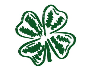 St. Patrick's Day, Retro Style Emblems leaf clover.	
