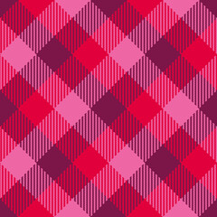 Valentine's retro simple tartan diagonal pattern