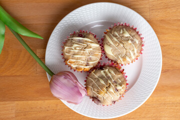 Babeczki z białą czekoladą