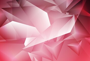 Fototapeta premium Light Pink vector background with polygonal style.