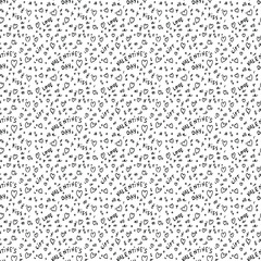 Hearts pattern. Seamless vector pattern with hearts. Doodle vector with hearts icons on white background. Vintage hearts pattern, sweet elements background for your project