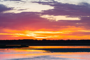 sunset over bass river