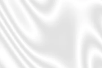 Poster Abstract smooth elegant white fabric silk texture soft background, flowing satin waves. © WK Dannait B