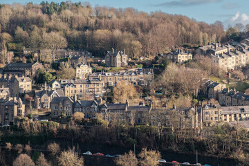 Fototapeta premium Hebden bridge cityscape daytime