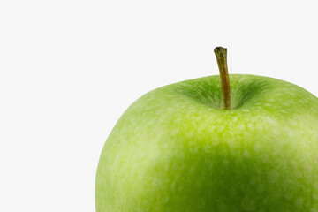 Green apple on a white background