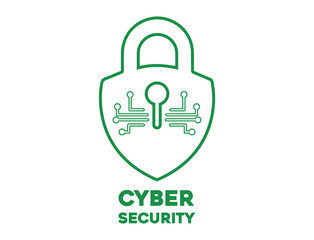 cyber security logo vector illustration 